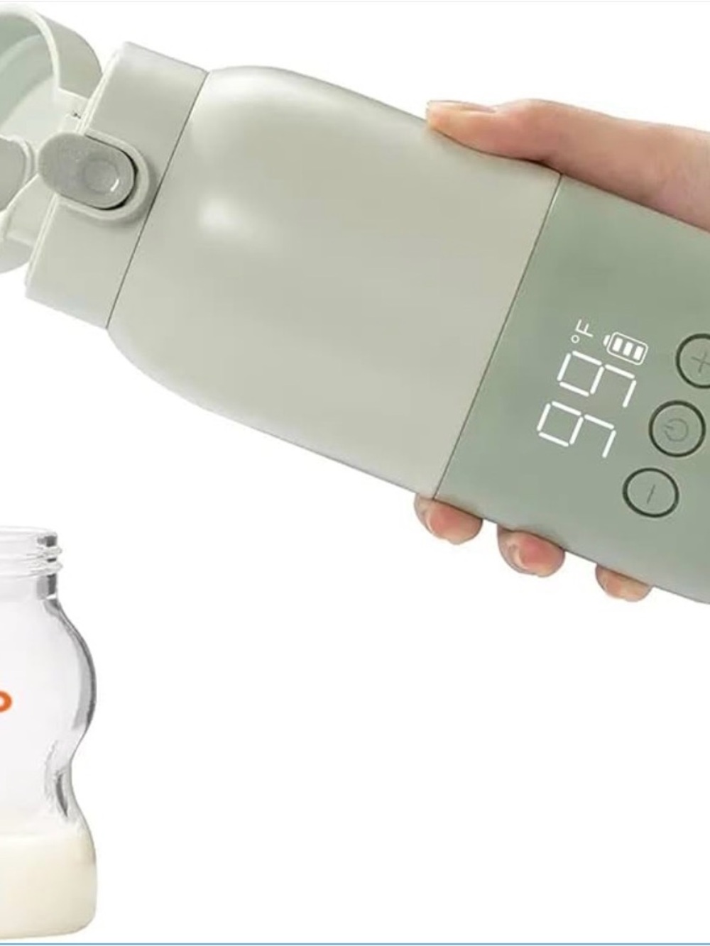 Portable milk warmer Bottle - Light Sage